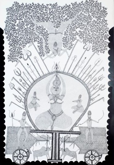 Ram Singh Urveti, Acrylic on Canvas, 75 x 51.5 inches