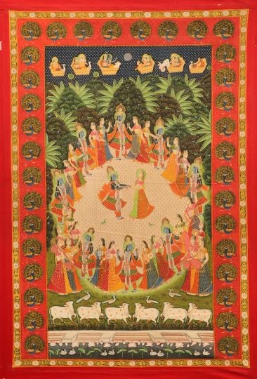 Pichwai, Natural Color on Cloth, 73 x 49 inches