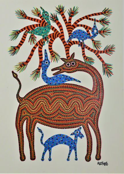 Bhuri Bai, Untitled, Acrylic on Paper, 14 x 10 inches