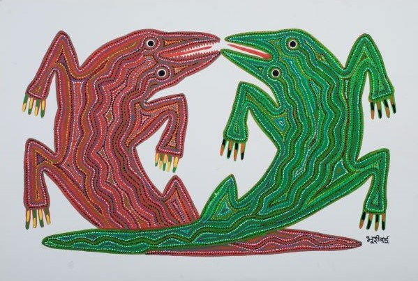 Bhuri Bai, Untitled, Acrylic on Paper, 15 x 22 inches