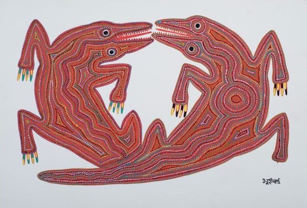 Bhuri Bai, Untitled, Acrylic on Paper, 15 x 22 inches