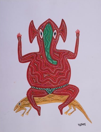Bhuri Bai, Untitled, Acrylic on Paper, 23.5 x 19 inches