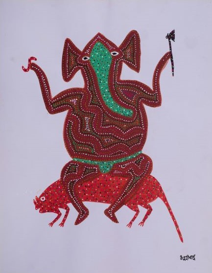 Bhuri Bai, Untitled, Acrylic on Paper, 23.5 x 19 inches