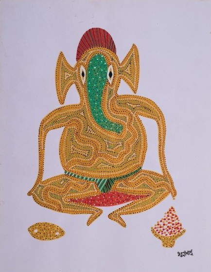 Bhuri Bai, Untitled, Acrylic on Paper, 23.5 x 19 inches