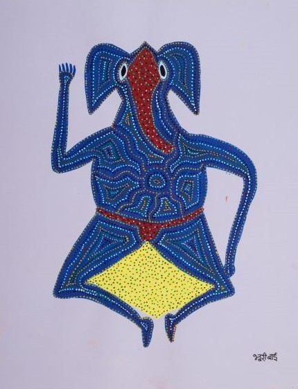 Bhuri Bai, Untitled, Acrylic on Paper, 23.5 x 19 inches