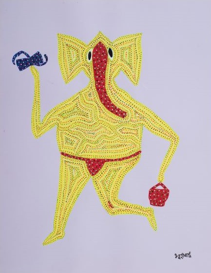 Bhuri Bai, Untitled, Acrylic on Paper, 23.5 x 19 inches