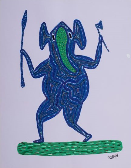 Bhuri Bai, Untitled, Acrylic on Paper, 23.5 x 19 inches